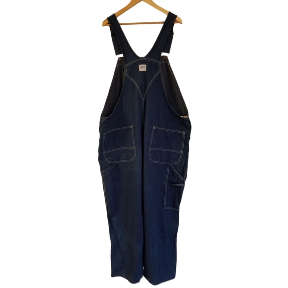 Liberty Men's Overalls Bib Design  Blue Denim Zip Fly Size 48W 30L - Picture 3 of 16